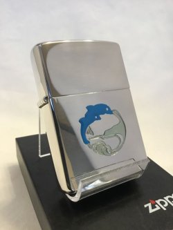 画像1: No.200 シルバーミラー DOLPHIN ZIPPO ドルフィン z-2574