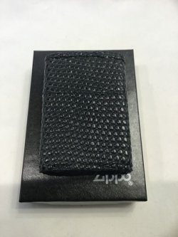 画像5: No.200 レザーシリーズZIPPO リザード革巻き ブラック z-1405
