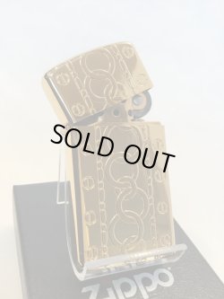 画像2: No.1600 スリムタイプZIPPO ゴールドミラー両面 リング&スクリュー z-654