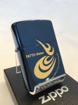 No.200 ヴィンテージZIPPO 2005年製 TATTO WATER ブルー&ゴールド z-3609