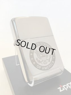 画像1: No.100 シルバープレートシリーズZIPPO ゴールドインレー アメリカンイーグル z-3968