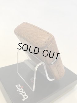 画像4: No.200 USEDレザーZIPPO 牛革 ZIPPO社創立50周年記念メタル付き z-4018