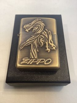 画像5: No.200 推奨品ZIPPO ブラスアンティーク DRAGON ドラゴン プレーン貼り z-4721