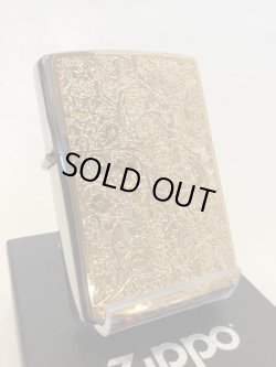 画像1: No.200 推奨品ZIPPO アラベスク ゴールドメタルプレート貼り z-4799