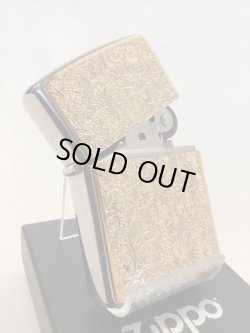 画像2: No.200 推奨品ZIPPO アラベスク ゴールドメタルプレート貼り z-4799
