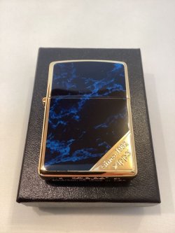 画像5: No.200G 推進品ZIPPO GOLD&MARBLE BLUE ゴールド&マーブルブルー z-5228