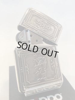 画像3: No.162 USED ARMOR ZIPPO 2011年製 ANTIQUE SILVER IBUSHI アーマーアンティークシルバーイブシ 紛章風ライオン z-5799