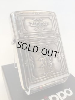 画像1: No.162 USED ARMOR ZIPPO 2011年製 ANTIQUE SILVER IBUSHI アーマーアンティークシルバーイブシ 紛章風ライオン z-5799