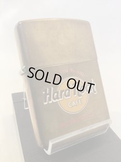 画像1: No.204 USED ZIPPO 1991年製 SOLID BRASS ソリッドブラス HARD ROCK CAFE ハードロックカフェ SAN FRANCISCO サンフランシスコ z-5812