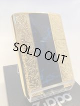 No.200 推奨品ZIPPO GOLD&MARBLE BLUE ゴールド&マーブルブルー z-5857