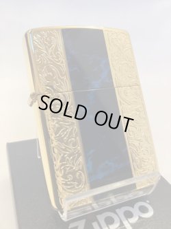 画像1: No.200 推奨品ZIPPO GOLD&MARBLE BLUE ゴールド&マーブルブルー z-5857