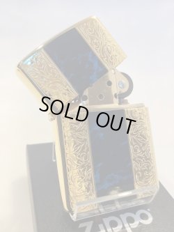 画像2: No.200 推奨品ZIPPO GOLD&MARBLE BLUE ゴールド&マーブルブルー z-5857