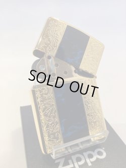 画像3: No.200 推奨品ZIPPO GOLD&MARBLE BLUE ゴールド&マーブルブルー z-5857