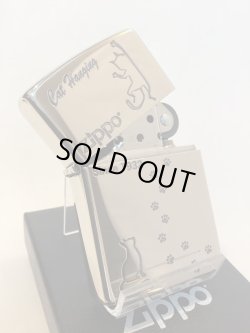 画像2: No.200 ペット&アニマルZIPPO SILVER MIRROR シルバーミラー CAT&FOOTPRINTS ネコと足跡 z-5865