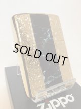 No.200G 推奨品ZIPPO GOLD&MARBLE BLACK ゴールド&マーブルブラック z-5965 