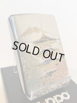 No.200 推奨品ZIPPO BRUSHED CHROME SATIN ブラッシュクロームサテン 電鋳板 五重の塔 z-5989