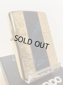 画像1: No.200G 推奨品ZIPPO GOLD&MARBLE BLUE ゴールド&マーブルブルー z-6017