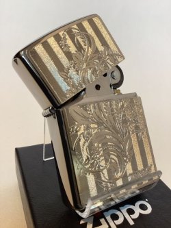 画像2: No.200 推奨品ZIPPO ARABESQUE アラベスク シルバーメタルプレート貼り z-6036