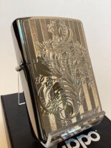 No.200 推奨品ZIPPO ARABESQUE アラベスク シルバーメタルプレート貼り z-6036