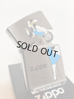 画像2: No.200 BRUSHED CHROME ZIPPO ブラッシュクローム WINDY BLUE ウィンディ ブルー z-6040