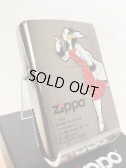 画像1: No.200 BRUSHED CHROME ZIPPO ブラッシュクローム WINDY RED ウィンディ レッド z-6039