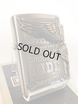 画像1: No.200 HARLEY DAVIDSON ZIPPO ハーレー・ダビッドソン ANTIQUE BRASS アンティークブラス サイドメタル z-6046