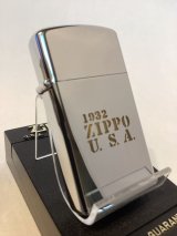 No.1610 ヴィンテージZIPPO 1989年製 SLIM HIGH POLISH CHROME スリムハイポリッシュクローム「ZIPPO USA」z-6063