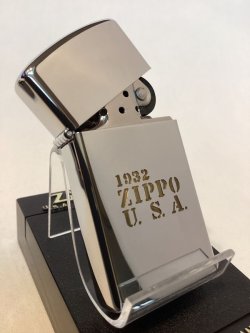 画像2: No.1610 ヴィンテージZIPPO 1989年製 SLIM HIGH POLISH CHROME スリムハイポリッシュクローム「ZIPPO USA」z-6063