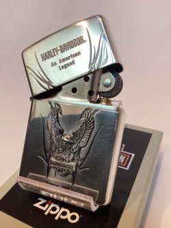 画像2: No.200 HARLEY DIVISION ZIPPO 2014年製 ハーレー・ダビッドソン イーグルメタル付き z-6077