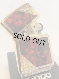 画像2: No.162 ARMOR ZIPPO GOLD&MARBLE RED アーマー ゴールド&マーブルレッド z-6088
