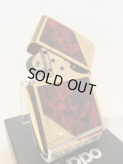画像3: No.162 ARMOR ZIPPO GOLD&MARBLE RED アーマー ゴールド&マーブルレッド z-6088