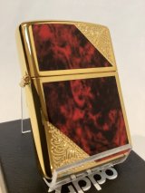 No.162 ARMOR ZIPPO GOLD&MARBLE RED アーマー ゴールド&マーブルレッド z-6088