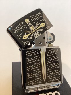 画像2: No.200 推奨品ZIPPO BLACK MIRROR ブラックミラー SWORD ソード(剣) z-6119