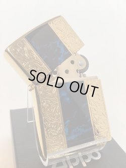 画像2: No.200G 推奨品ZIPPO GOLD&MARBLE BLUE ゴールド&マーブルブルー z-6135