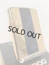 No.200G 推奨品ZIPPO GOLD&MARBLE BLUE ゴールド&マーブルブルー z-6135