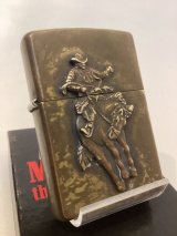 No.200 USED ZIPPO 1999年製 MARLBORO マルボロ カウボーイ ロディオ メタル z-6163