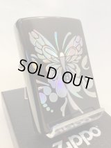 No.200 ヴィンテージZIPPO 2004年製 N8 BLACK TITANIUM ブラックチタン ホログラム バタフライ z-6193