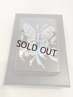 画像5: No.200 ヴィンテージZIPPO 2004年製 N8 BLACK TITANIUM ブラックチタン ホログラム バタフライ z-6193