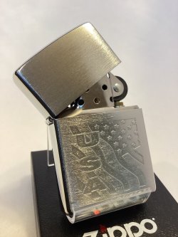 画像2: No.200 ヴィンテージZIPPO 2002年製 BRUSHED CHROME ブラッシュクローム USA🇺🇸 z-6224