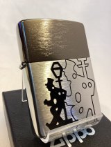 No.200 ヴィンテージZIPPO 2006年製 BRUSHED CHEESE & BLACK NICKEL ブラッシュクローム&ブラックニッケル DRUNKER ドランカー z-6236