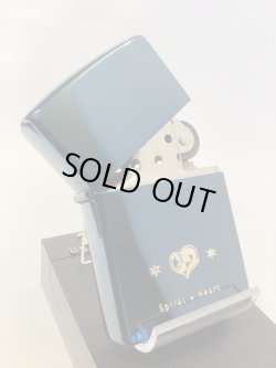 画像2: No.200 コレクションアイテムシリーズZIPPO BLUE TITANIUM ブルーチタン SPIRAL HEART スパイアルハート シリアルナンバー z-6261