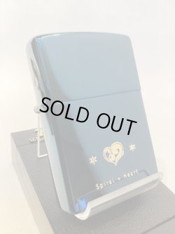 画像1: No.200 コレクションアイテムシリーズZIPPO BLUE TITANIUM ブルーチタン SPIRAL HEART スパイアルハート シリアルナンバー z-6261