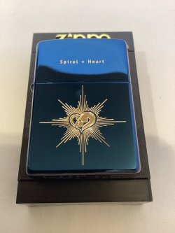 画像5: No.200 コレクションアイテムシリーズZIPPO BLUE TITANIUM ブルーチタン SPIRAL HEART スパイアルハート シリアルナンバー z-6262