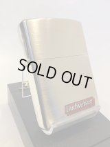 No.200 バドワイザーシリーズZIPPO SILVER SATIN シルバーサテン BUDWEISER バドワイザーロゴ z-6281