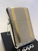 No.200 ヴィンテージZIPPO 2003年製 ARGYLE CHECK アーガイル・チェック GOLD LINE ゴールドライン z-6280