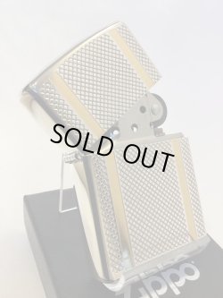 画像2: No.200 ヴィンテージZIPPO 2003年製 ARGYLE CHECK アーガイル・チェック GOLD LINE ゴールドライン z-6280