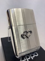 No.200 ヴィンテージZIPPO 2002年製 SILVER SATIN シルバーサテン DOUBLE HEAT METAL ダブルハート❤️メタル z-6288