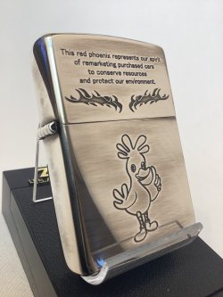 画像1: No.200 記念・限定品ZIPPO TOYOTA T-UP USED CAR PURCHASE「あかいトリ」キャラクター シリアルナンバー入り z-6296