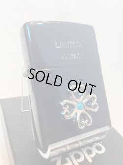 画像1: No.200 ヴィンテージZIPPO 2001年製 BLUE MIRROR ブルーミラー ターコイズワンポイントシルバーメタル 限定シリアルナンバー入り z-6308