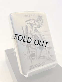 画像1: No.200 ヴィンテージZIPPO 1992年製 SILVER SATIN シルバーサテン NOSE ART ノーズアート z-6317